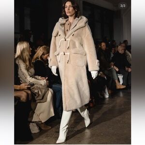Kobi Halperin Cream Teddy Jacket with Hood